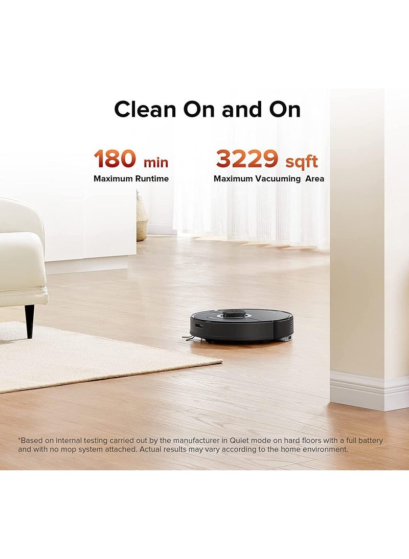 Q7 Max Robotic Vacuum Cleaner Robot & MOP LiDAR, 4200 Pa 54 W Q380RR Black