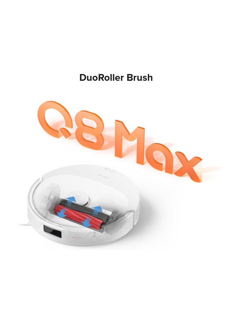 roborock - Q8 Max Robotic Vacuum And Mop Cleaner, DuoRoller Brush, 5500Pa Strong Suction, Lidar Navigation, Obstacle Avoidance, Multi-Level Mapping, Perfect For Pet Hair 470 ml 59 W Q8M02-00 White - Image 1