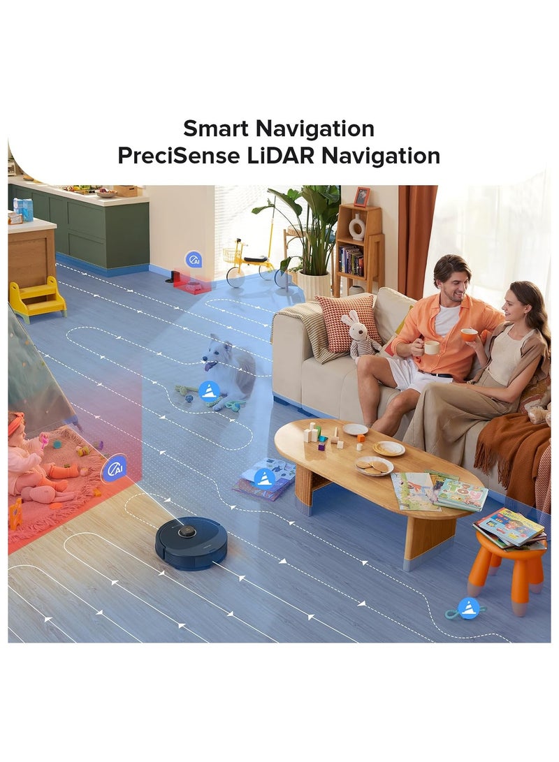 roborock - Q8 Max Robotic Vacuum And Mop Cleaner, DuoRoller Brush, 5500Pa Strong Suction, Lidar Navigation, Obstacle Avoidance, Multi-Level Mapping, Perfect For Pet Hair 470 ml 59 W Q8M52-00 Black - Image 1