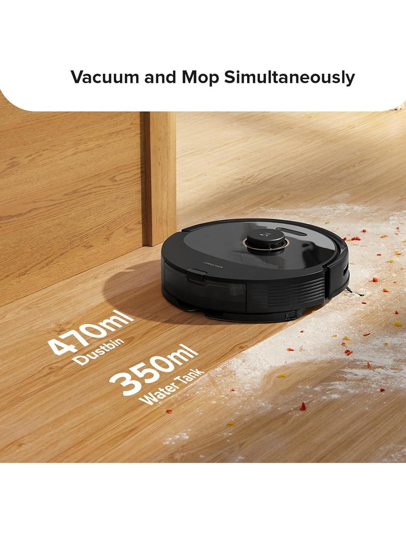 roborock - Q8 Max Robotic Vacuum And Mop Cleaner, DuoRoller Brush, 5500Pa Strong Suction, Lidar Navigation, Obstacle Avoidance, Multi-Level Mapping, Perfect For Pet Hair 470 ml 59 W Q8M52-00 Black - Image 1