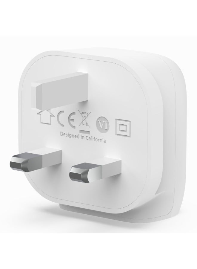 belkin - MFi Certified 20W USB Type C Fast Wall Charger With USB Type C To Lightning Cable, Certified USB-C Pd 3.1 Pps And Travel Sized Design For iPhone 14, Pro, Max, Mini, iPad, Galaxy, Pixel And More White - Image 1
