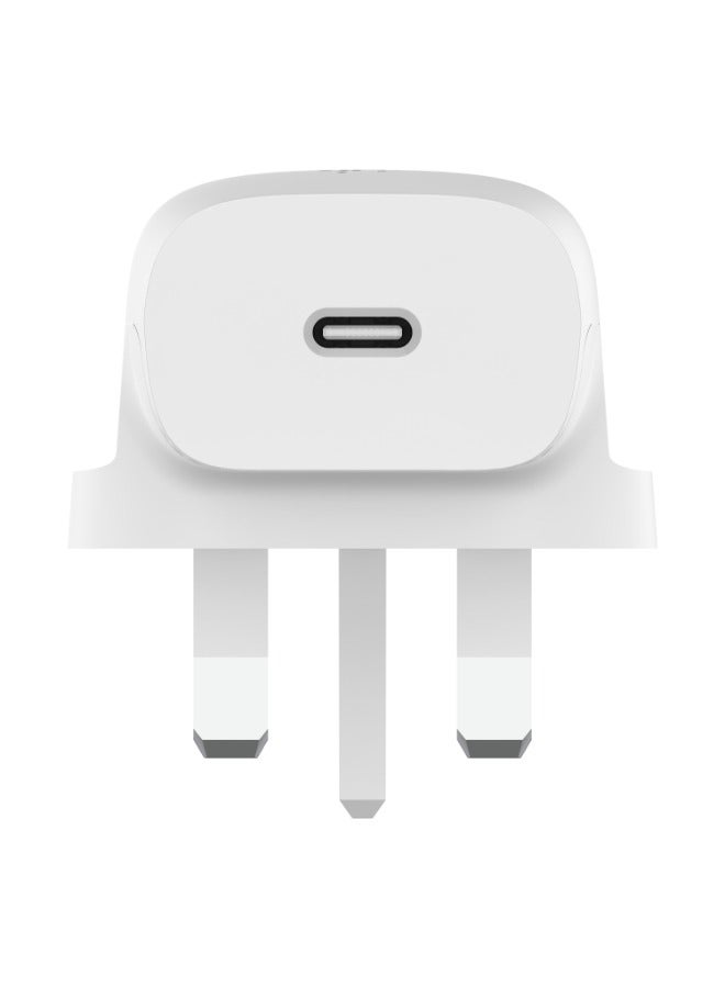 belkin - MFi Certified 20W USB Type C Fast Wall Charger With USB Type C To Lightning Cable, Certified USB-C Pd 3.1 Pps And Travel Sized Design For iPhone 14, Pro, Max, Mini, iPad, Galaxy, Pixel And More White - Image 1