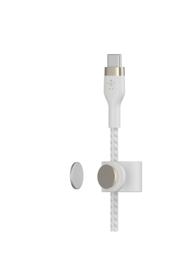 belkin Boostcharge Flex Braided Usb C Charger Cable, Usb-If Certified, Type C Cable, Fast Charging Cable For Iphone 15, Samsung Galaxy S24, Macbook Pro, Ipad, Pixel - 1M White  - Image 5