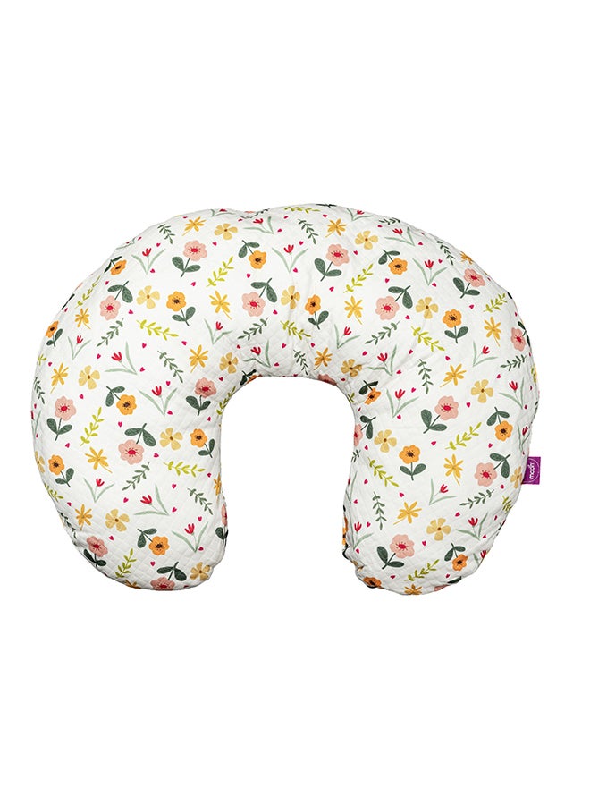 مون MOON Nursing, Breast FeMOON Portable Nursing Breast Feeding Baby Support Pillow Cushion With Washable Zippered Cover - Flowers  - Image 1