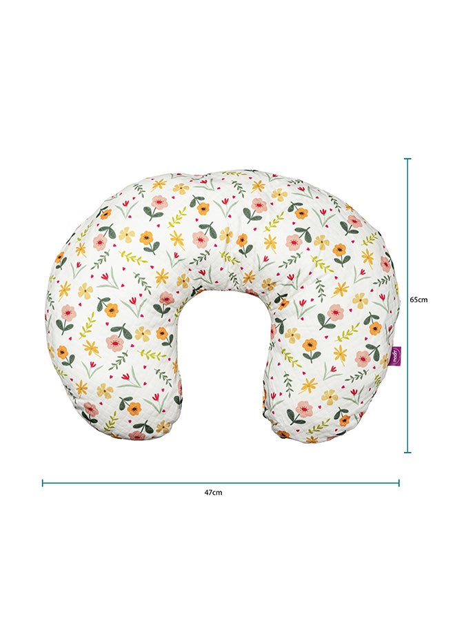 مون MOON Nursing, Breast FeMOON Portable Nursing Breast Feeding Baby Support Pillow Cushion With Washable Zippered Cover - Flowers  - Image 2