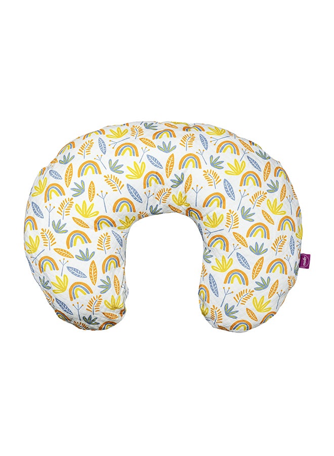 مون MOON Portable Nursing Breast Feeding Baby Support Pillow Cushion With Washable Zippered Cover - Rainbow  - Image 1