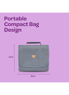 Moon MOON Portable Diaper Changing Station Waterproof Foldable Baby Travel Changing Bag Kit - Light Grey  - Image 4