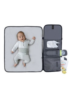 Moon MOON Portable Diaper Changing Station Waterproof Foldable Baby Travel Changing Bag Kit - Light Grey  - Image 3