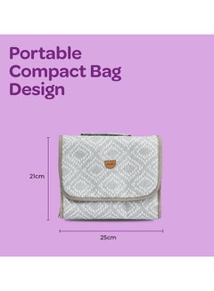 Moon MOON Portable Diaper Changing Station Waterproof Foldable Baby Travel Changing Bag Kit - Beige  - Image 4
