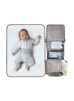 Moon MOON Portable Diaper Changing Station Waterproof Foldable Baby Travel Changing Bag Kit - Beige  - Image 3