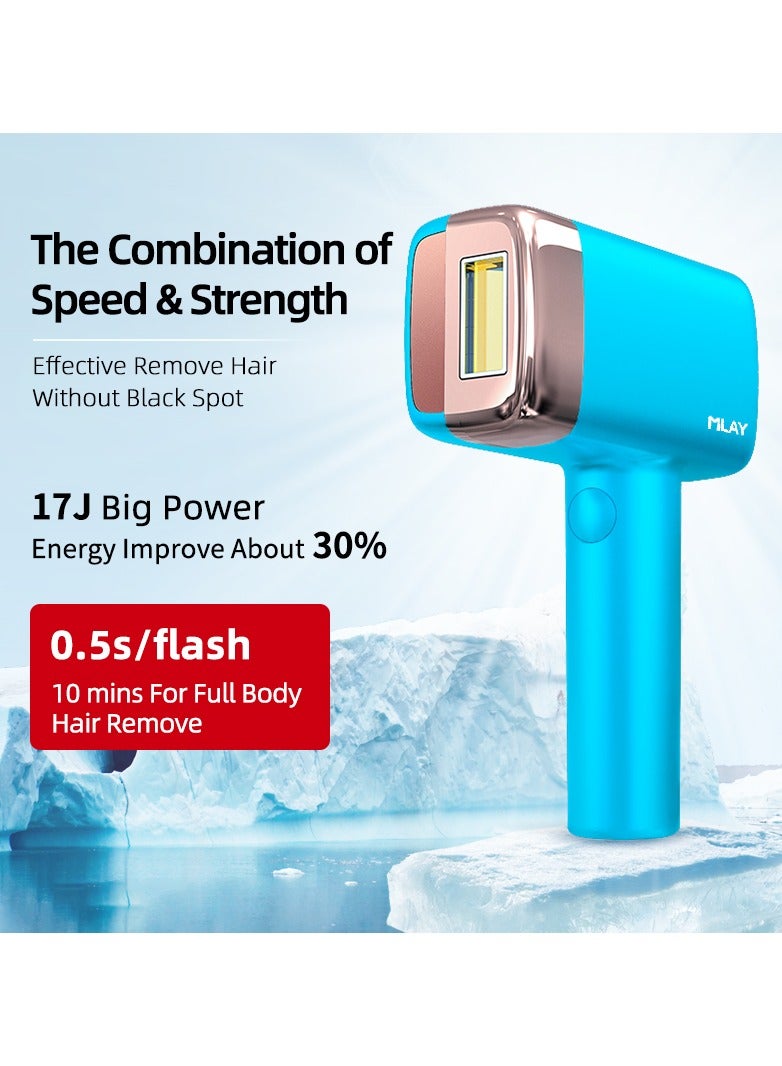 MLAY T14 SR 500000 Pulses Quartz Lamp For Updated IPL Ice Laser Painless Hair Removal Device Gold - Image 3