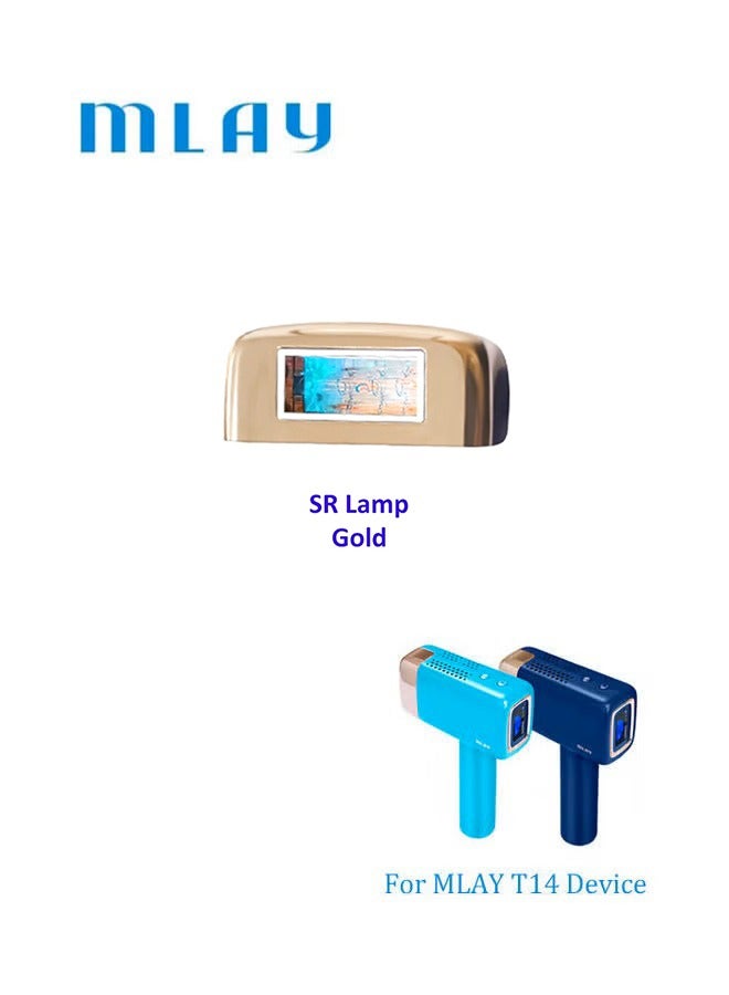 MLAY T14 SR 500000 Pulses Quartz Lamp For Updated IPL Ice Laser Painless Hair Removal Device Gold - Image 1