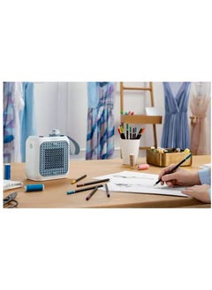 Portable Ceramic Fan Heater Silent - 360 W HFX10B03.LB White and light blue - pnsku/N70019505V/45/_/1698480047/825ef870-9ecc-441a-9985-16f37cabbf9f