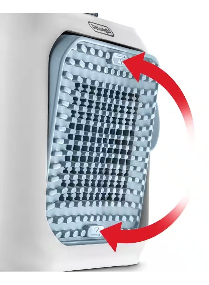 De'Longhi Portable Ceramic Fan Heater Silent - 360 W HFX10B03.LB White and light blue  - Image 3