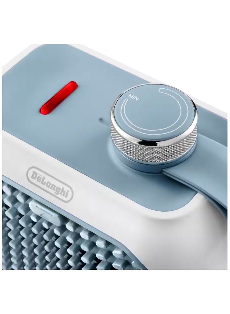 De'Longhi Portable Ceramic Fan Heater Silent - 360 W HFX10B03.LB White and light blue  - Image 2