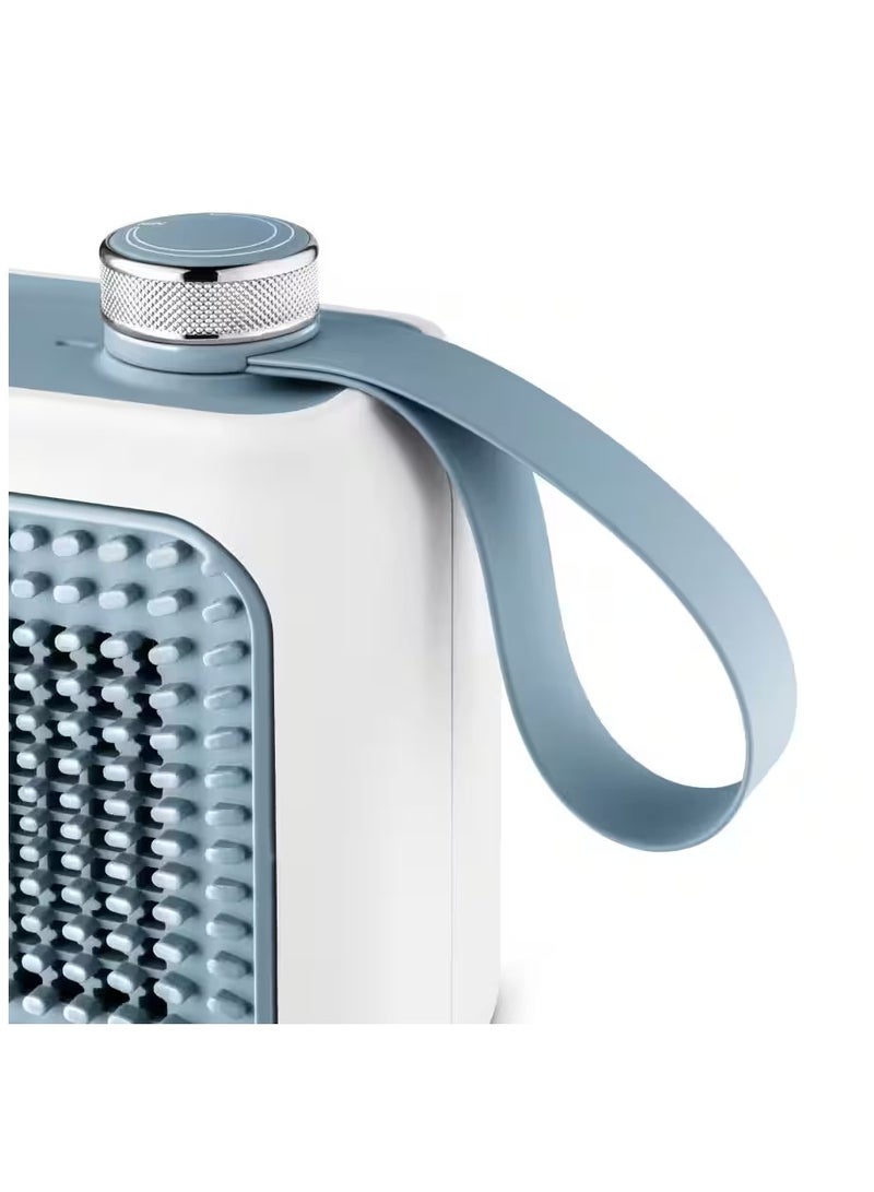 De'Longhi Portable Ceramic Fan Heater Silent - 360 W HFX10B03.LB White and light blue  - Image 4