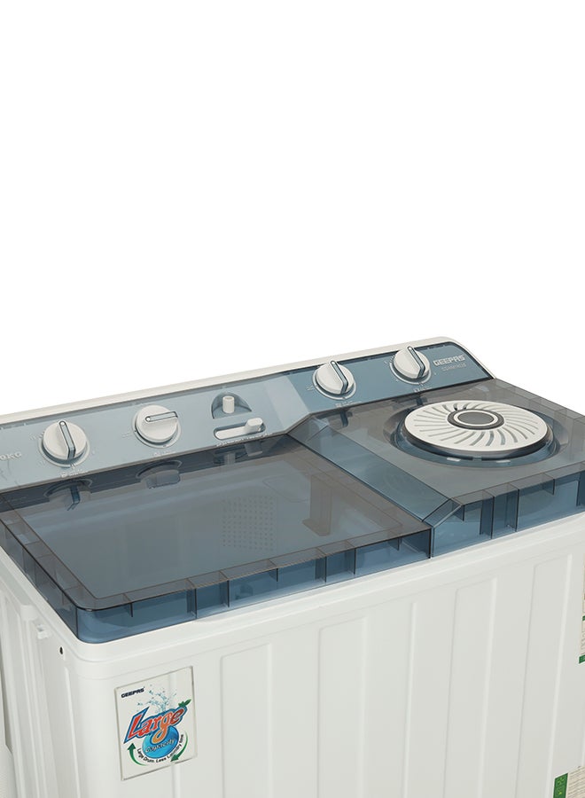 GEEPAS - 10 KG Semi - Automatic High Efficient Top Loading Washing Machine 10 kg 770 W GSWM18026-1 White - Image 1