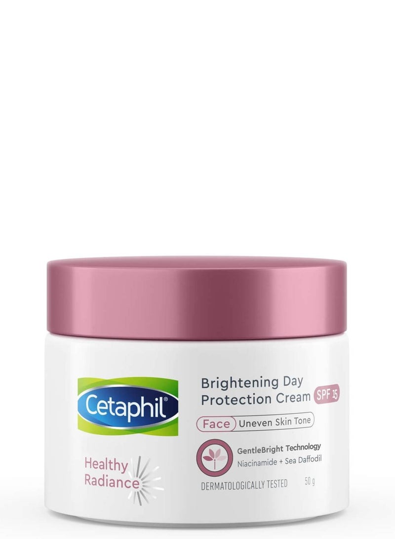 Cetaphil Day Cream SPF 15, 50g, Healthy Radiance Brightening Face Moisturiser For Hyperpigmentation, With Niacinamide Packaging May Vary 50grams