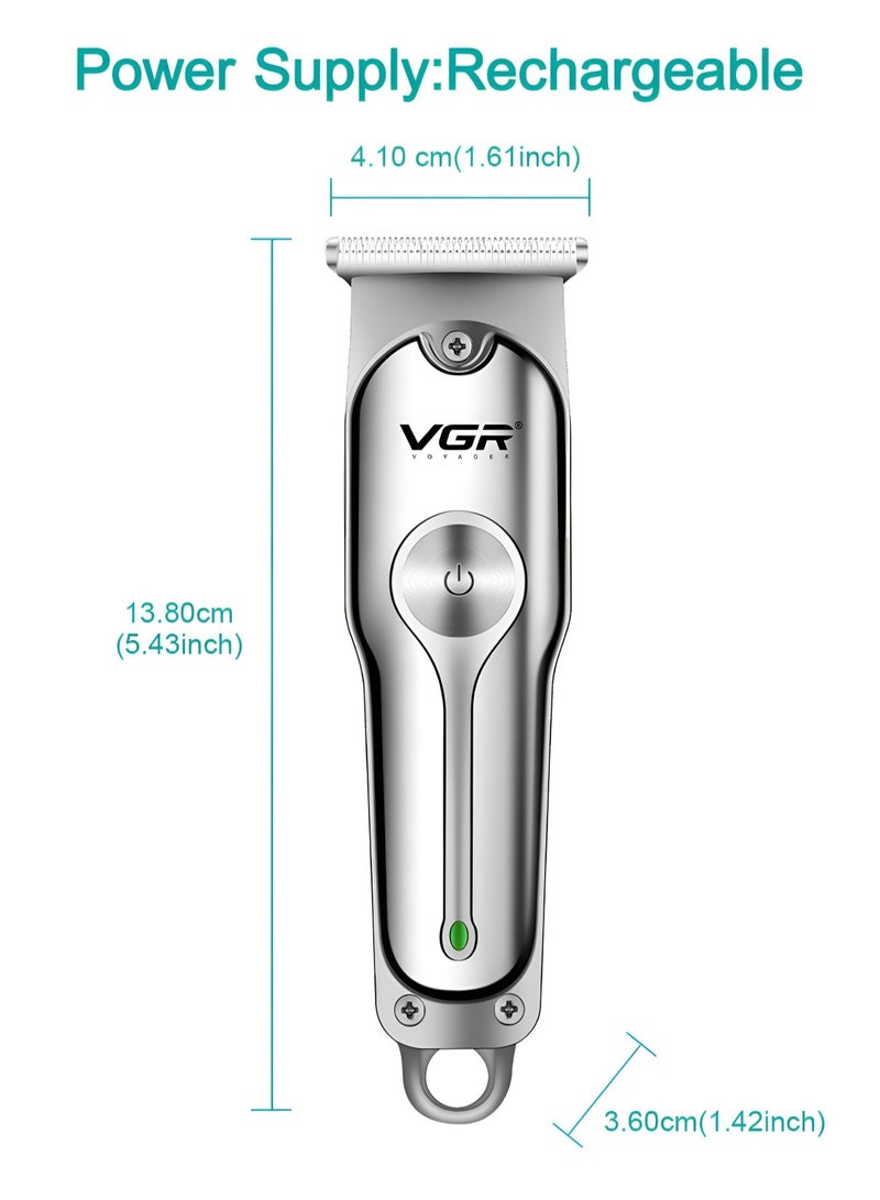 VGR - Hair Clipper Shaver 120Min Working Time 600mAh Battery With 3 Guide Comb Led Light Usb Charging For Home Travel Car Dormitory V-071 - Image 1