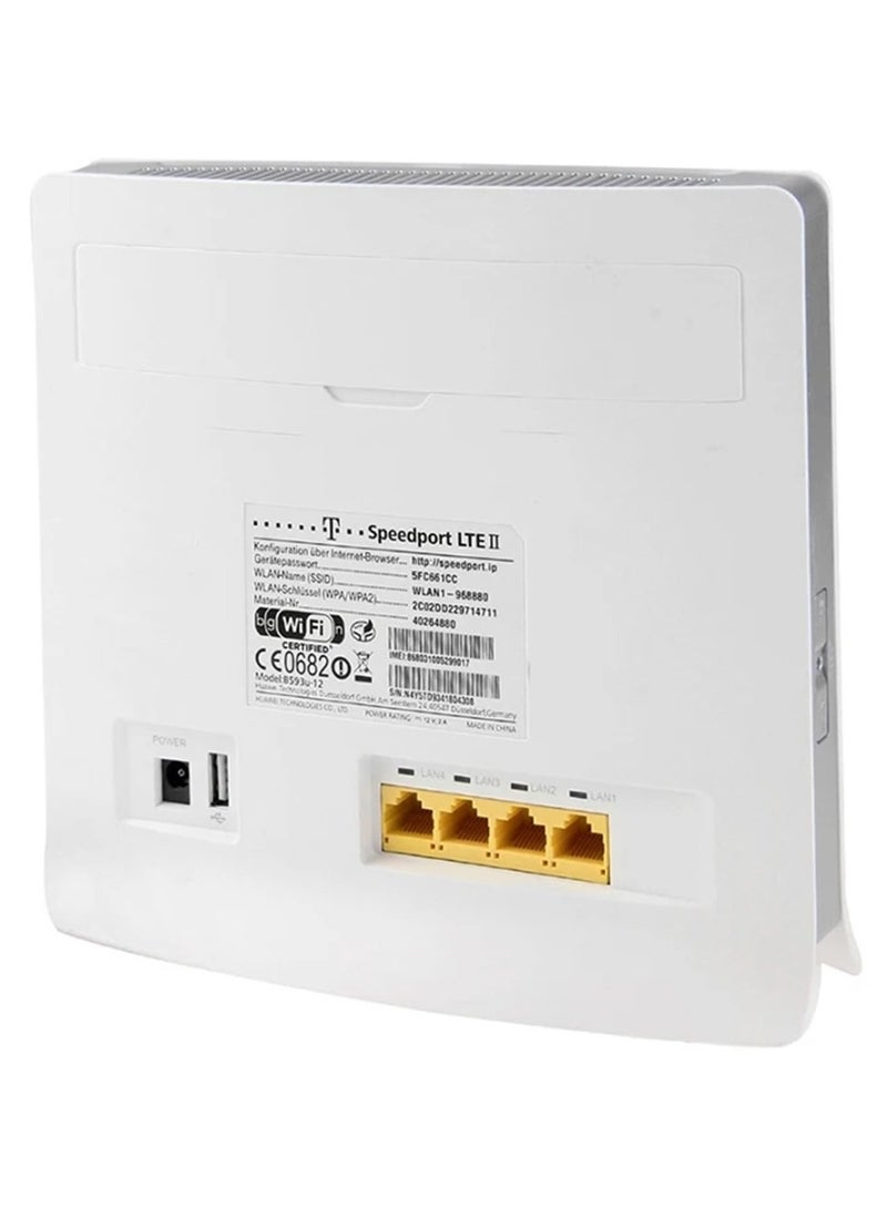 Router With Sim Card Slot 4G LTE TDD/FDD  B593s-12 White