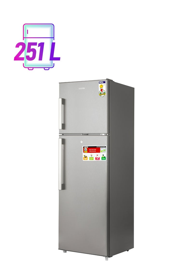 جيباس - ثلاجة نوفروست ببابين سعة 251 لترًا GRF3309SSXN-1 رمادي - Image 1