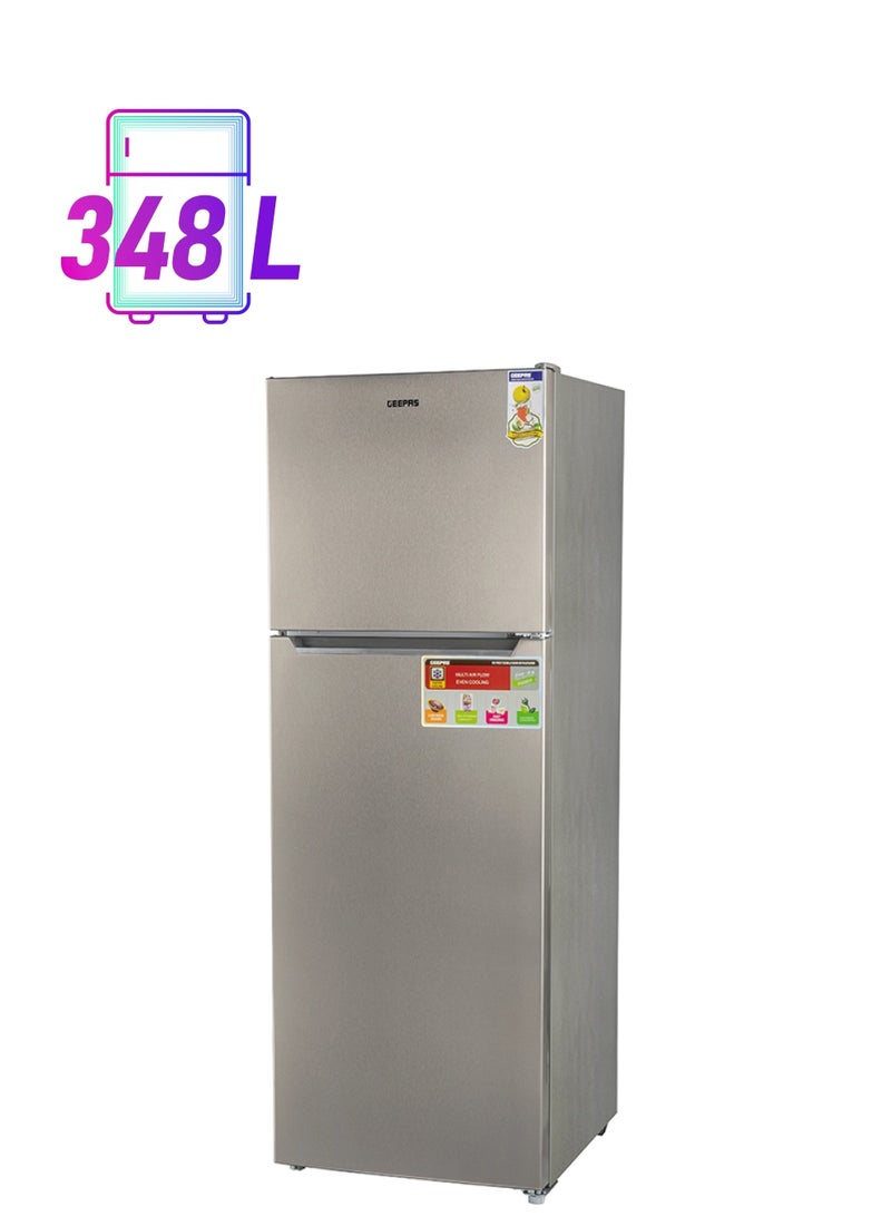 جيباس ثلاجة بباب مزدوج نوفروست سعة 348 لترًا GRF4122SSXN-1 رمادي  - Image 1
