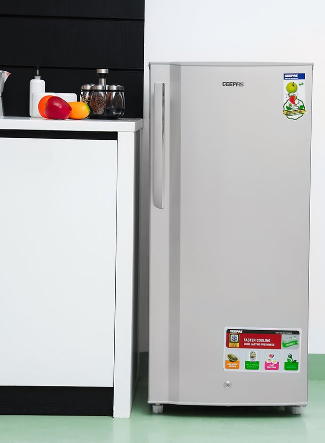 جيباس ثلاجة دايركت كول دور واحدة تذويب الثلج سعة 150 لترًا وقدرة 125 وات GRF2009SPE-1 رمادي  - Image 2
