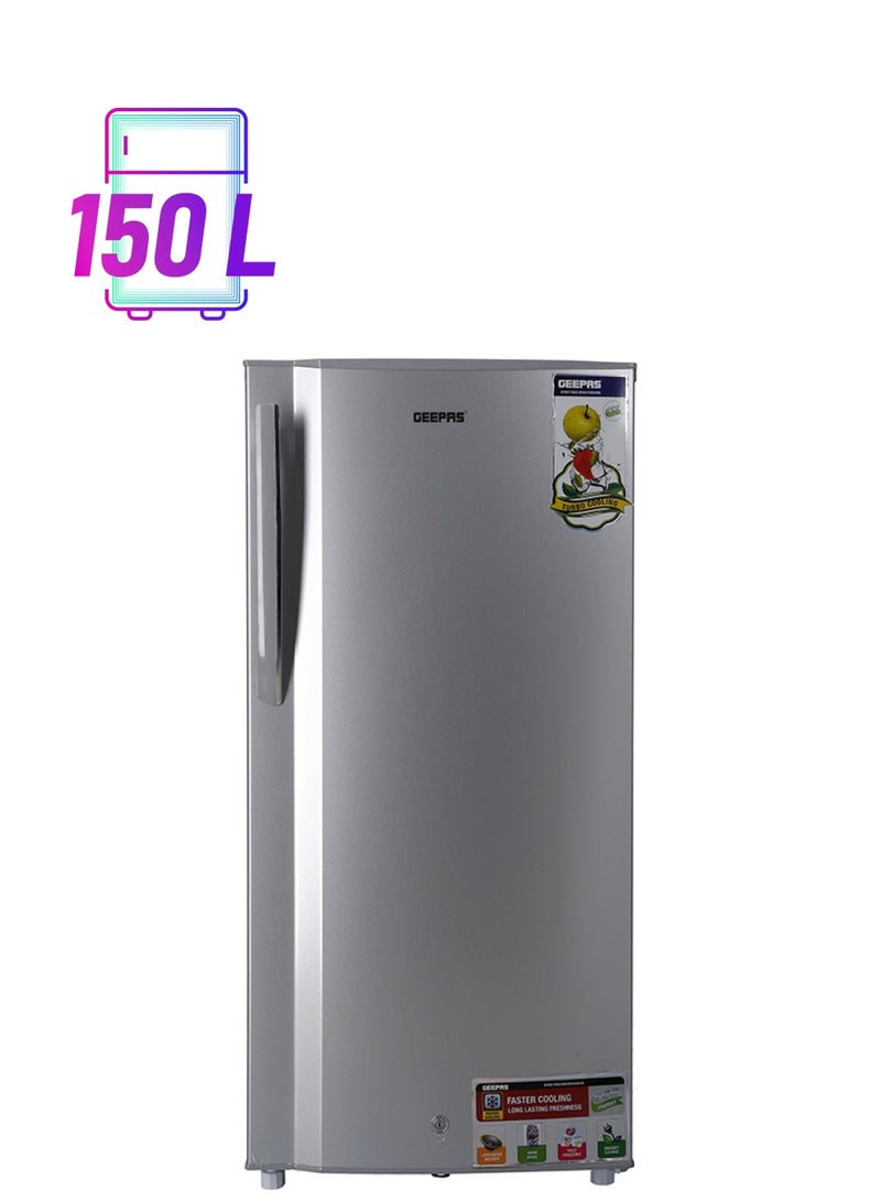 جيباس ثلاجة دايركت كول دور واحدة تذويب الثلج سعة 150 لترًا وقدرة 125 وات GRF2009SPE-1 رمادي  - Image 1