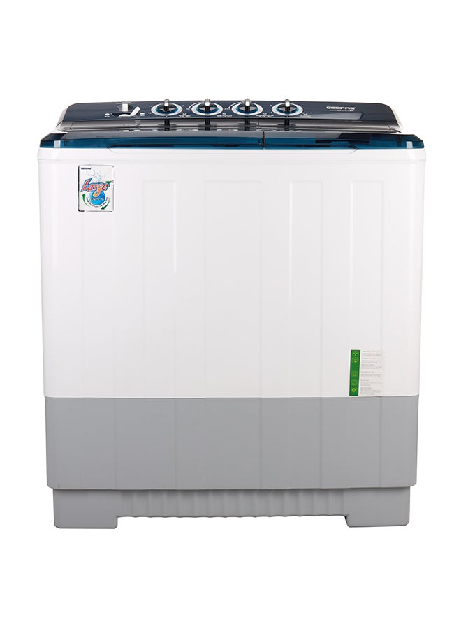 GEEPAS Twin Tub Semi-Automatic Washing Machine with Big Pulsater,High Back Control Panel, Highly Efficient with Magic Filter,Classic Design 18 kg 980 W GSWM6491-1 White  - Image 1