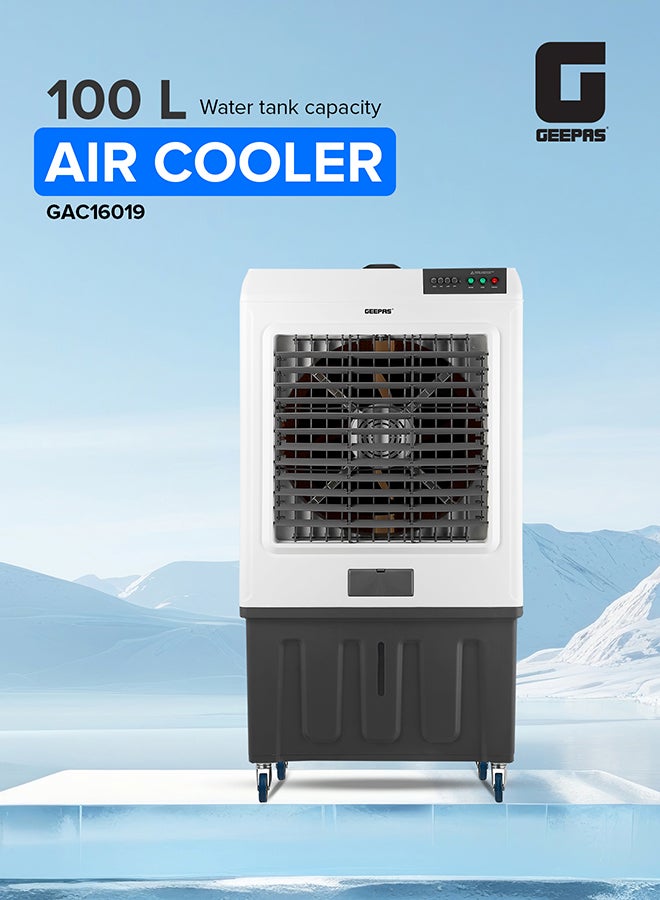 جيباس Air Cooler- GAC16019, Equipped with Ice Box Technology, 3 Wind Speed, Left, Right, Up and Down Swing, Ideal for Home and Office 100 L 450 W GAC16019 White & Grey  - Image 2