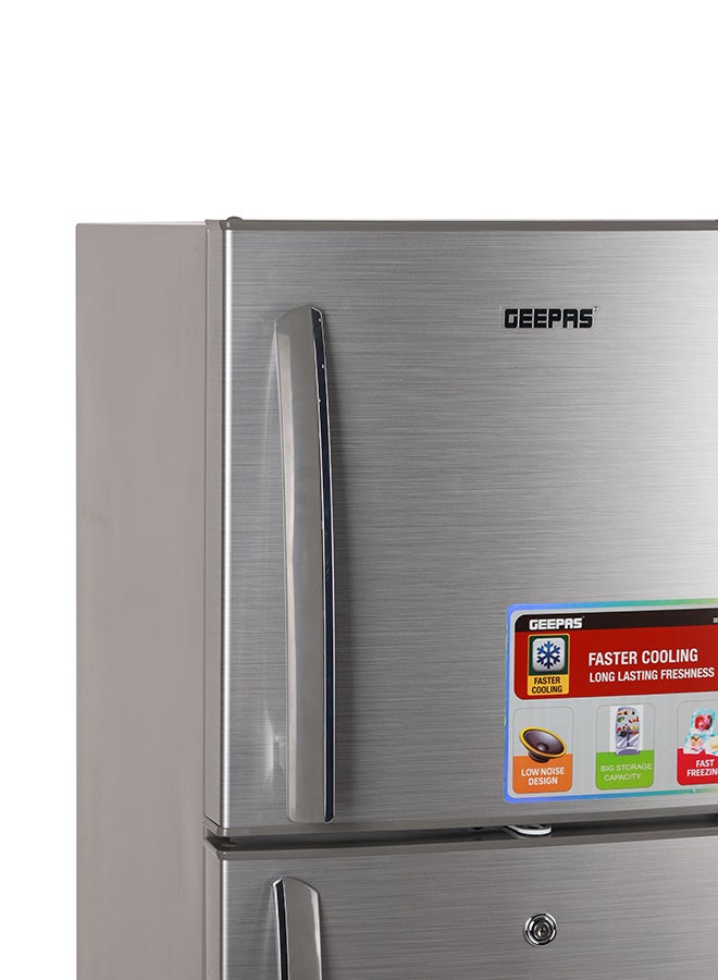 GEEPAS - Double Door Direct Cool Refrigerator 223 kW GRF2202SXE-1 Silver - Image 1
