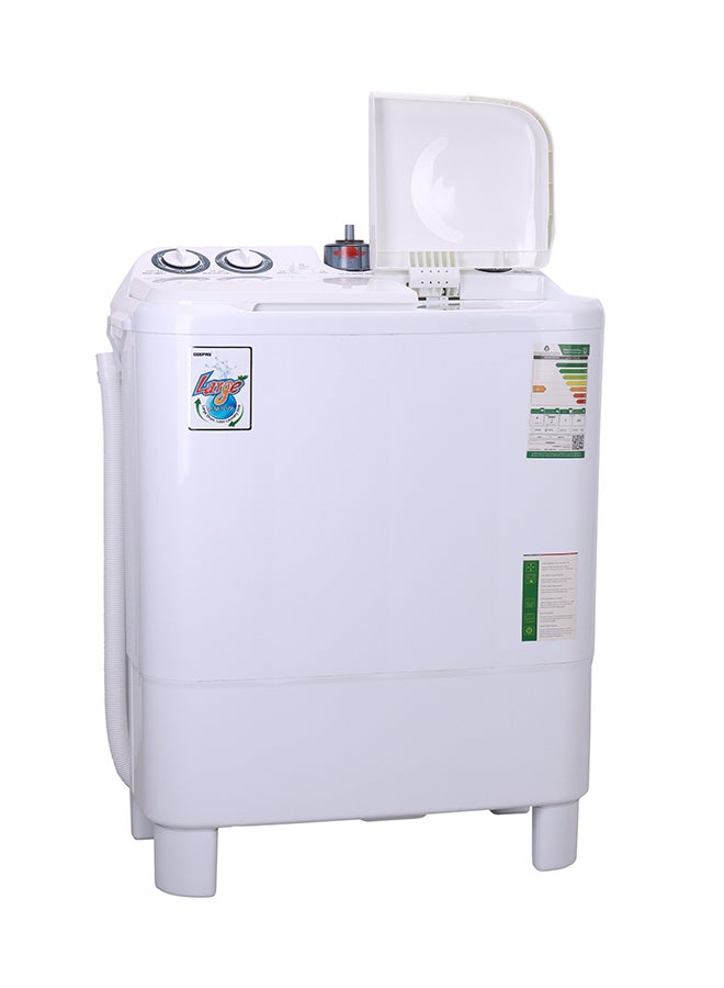 GEEPAS - Semi Automatic Top Load Washing Machine With Durable Body 7 kg 670 W GSWM6493-1 White - Image 1
