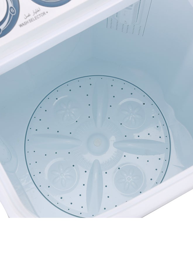 GEEPAS - Semi Automatic Top Load Washing Machine With Durable Body 7 kg 670 W GSWM6493-1 White - Image 1