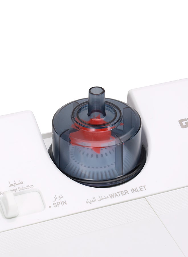 جيباس غسالة نصف أوتوماتيكية تحميل علوي مع هيكل متين سعة 7 كجم وقوة 670 وات GSWM6493-1 أبيض - Image 4