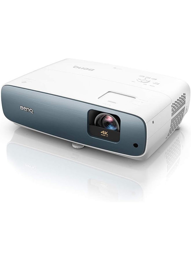BenQ - UHD HDR 4K Projector, 3000 Lumens Home Theater Projector, 10W Speakers Wireless Movie Projector, Smart Android TV Projector For Home Cinema, Sports & Games, Projector 4K Bluetooth Wifi Android TV Dongle + Android TV Remote Control TK850i White - Image 1
