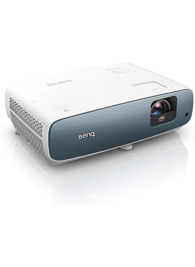 BenQ - UHD HDR 4K Projector, 3000 Lumens Home Theater Projector, 10W Speakers Wireless Movie Projector, Smart Android TV Projector For Home Cinema, Sports & Games, Projector 4K Bluetooth Wifi Android TV Dongle + Android TV Remote Control TK850i White - Image 1