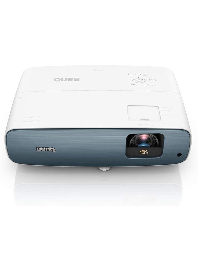 BenQ - UHD HDR 4K Projector, 3000 Lumens Home Theater Projector, 10W Speakers Wireless Movie Projector, Smart Android TV Projector For Home Cinema, Sports & Games, Projector 4K Bluetooth Wifi Android TV Dongle + Android TV Remote Control TK850i White - Image 1