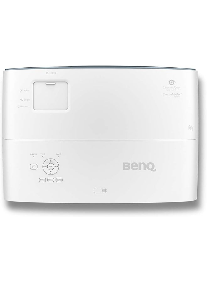 BenQ - UHD HDR 4K Projector, 3000 Lumens Home Theater Projector, 10W Speakers Wireless Movie Projector, Smart Android TV Projector For Home Cinema, Sports & Games, Projector 4K Bluetooth Wifi Android TV Dongle + Android TV Remote Control TK850i White - Image 1