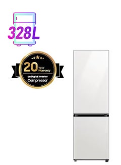Samsung 350L Gross Capacity - 328L Net Capacity, Bottom Mount Refrigerator, Bespoke, No Frost, Power Cool/Freeze, All Around Cooling RB33T3662AP Cotta White  - Image 1