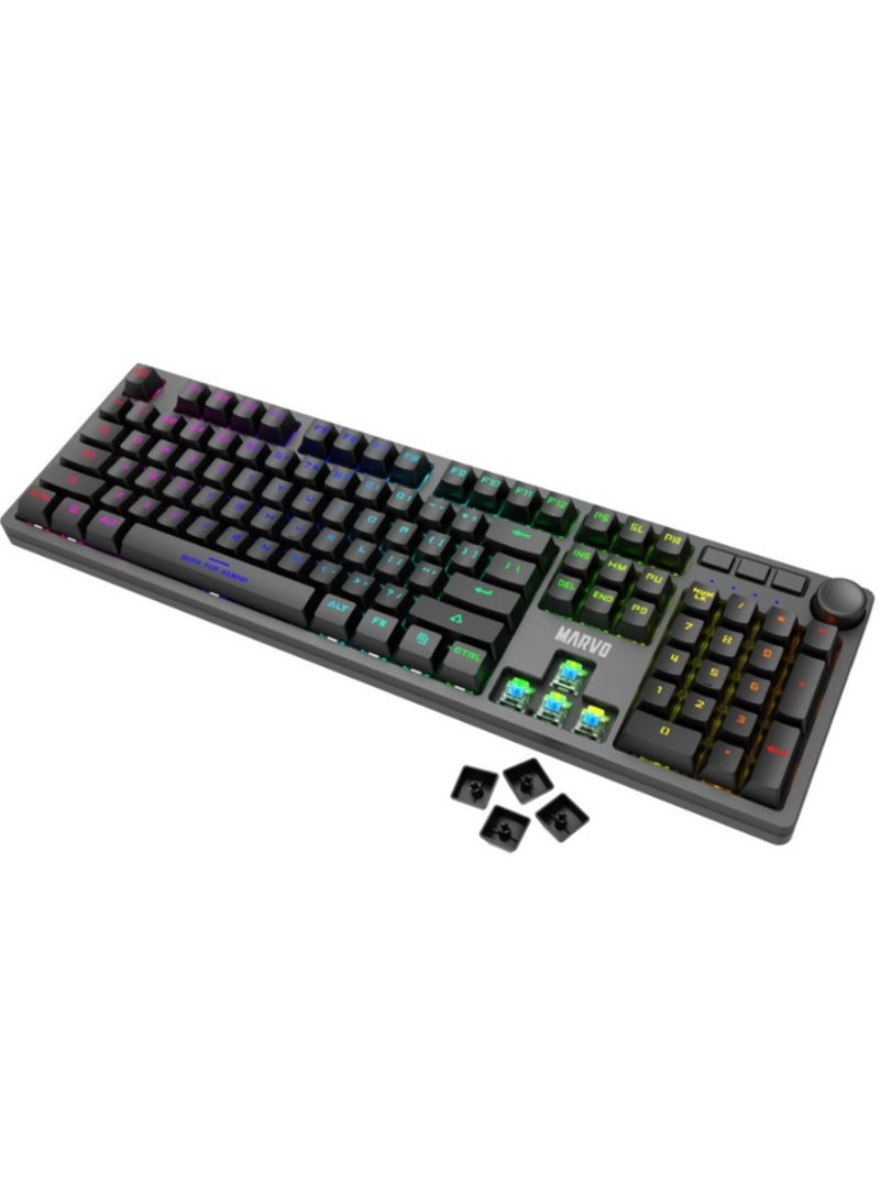MARVO KG954 EN-R Wired Mechanical Keyboard with Detachable USB Type-C Cable - Image 3