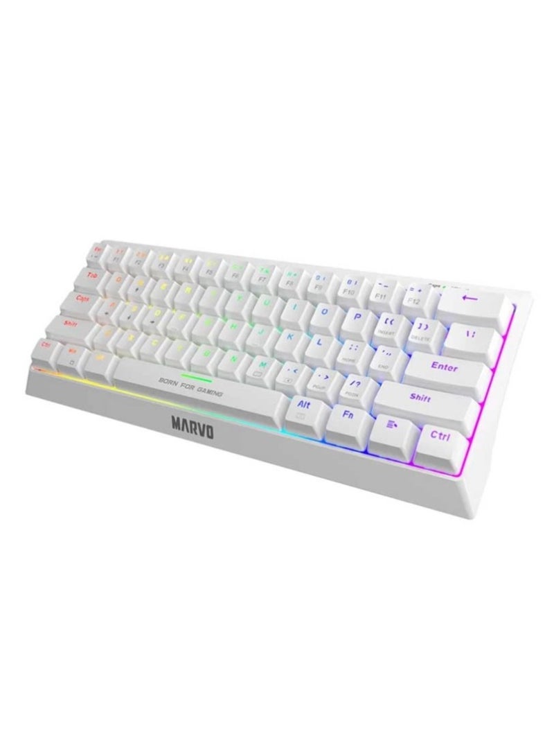 MARVO KG972W EN-WH-P Mechanical Wireless Gaming Keyboard GASKET Structure - Image 2