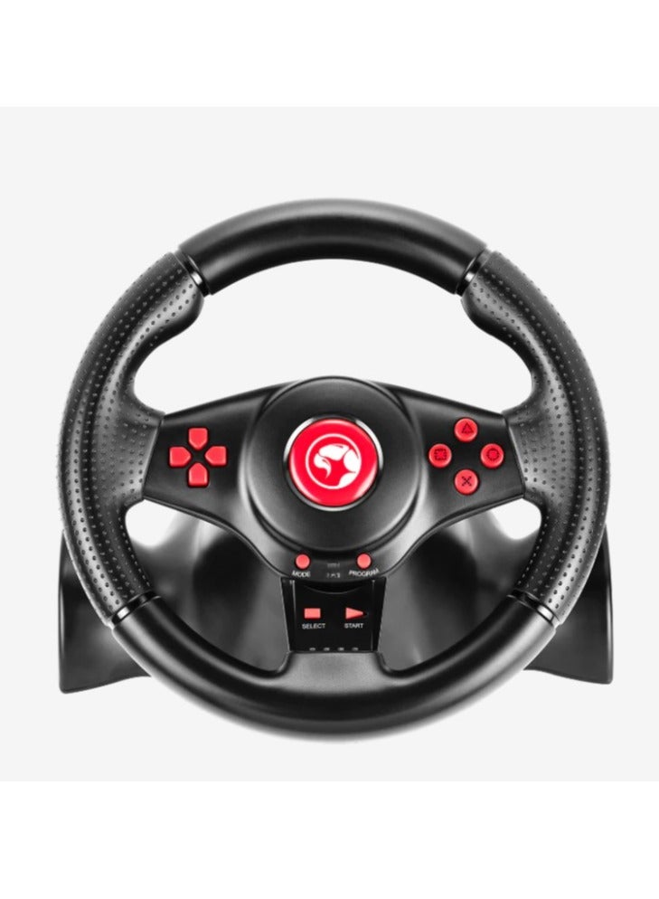 MARVO MARVO GT-903 Gaming Racing Wheel with 7 in 1 Wide Compatibility Black  - Image 1