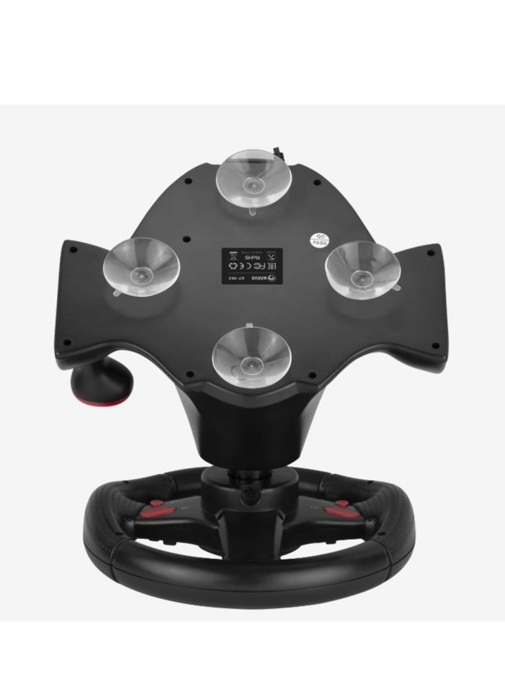 MARVO MARVO GT-903 Gaming Racing Wheel with 7 in 1 Wide Compatibility Black  - Image 4