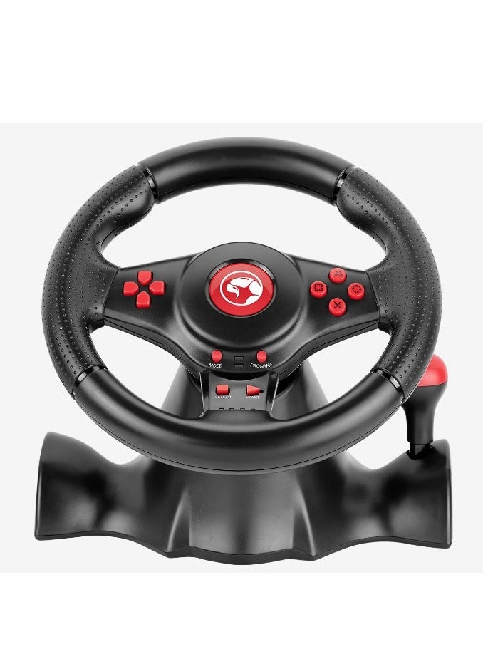 MARVO MARVO GT-903 Gaming Racing Wheel with 7 in 1 Wide Compatibility Black  - Image 2