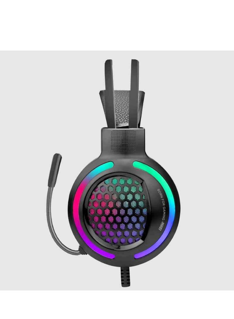 MARVO - MARVO MH01BK 2IN1 Gaming Headset and Mouse Black - Image 1