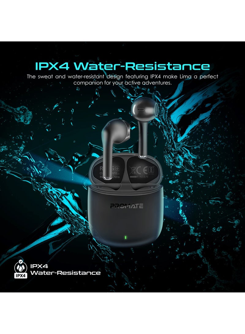 PROMATE - Wireless Earbuds, In-Ear Bluetooth v5.3 with ENC Noise Reduction, 30-hour Playback Time, Intelligent Touch Controls and 300mAh Charging Case Black - Image 1