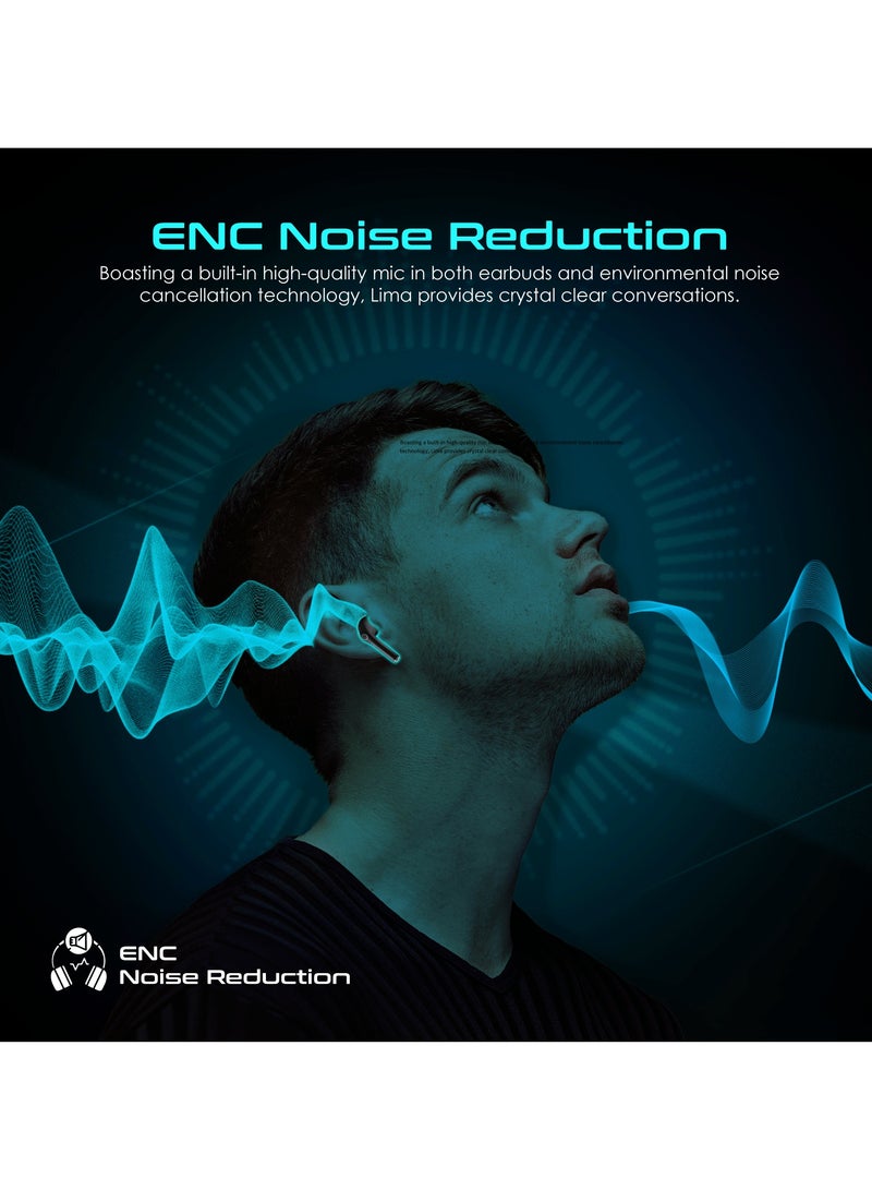 PROMATE - Wireless Earbuds, In-Ear Bluetooth v5.3 with ENC Noise Reduction, 30-hour Playback Time, Intelligent Touch Controls and 300mAh Charging Case Black - Image 1