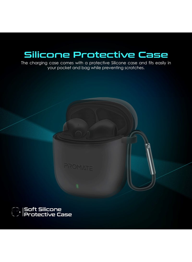 PROMATE - Wireless Earbuds, In-Ear Bluetooth v5.3 with ENC Noise Reduction, 30-hour Playback Time, Intelligent Touch Controls and 300mAh Charging Case Black - Image 1
