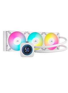 CORSAIR iCUE H150i Elite LCD XT Liquid CPU Cooler - IPS LCD Screen - Three AF120 RGB Elite Fans - 360Mm Radiator - Fits Intel® LGA 1700, AMD® AM5, And More - Included iCUE Commander Core  - Image 1