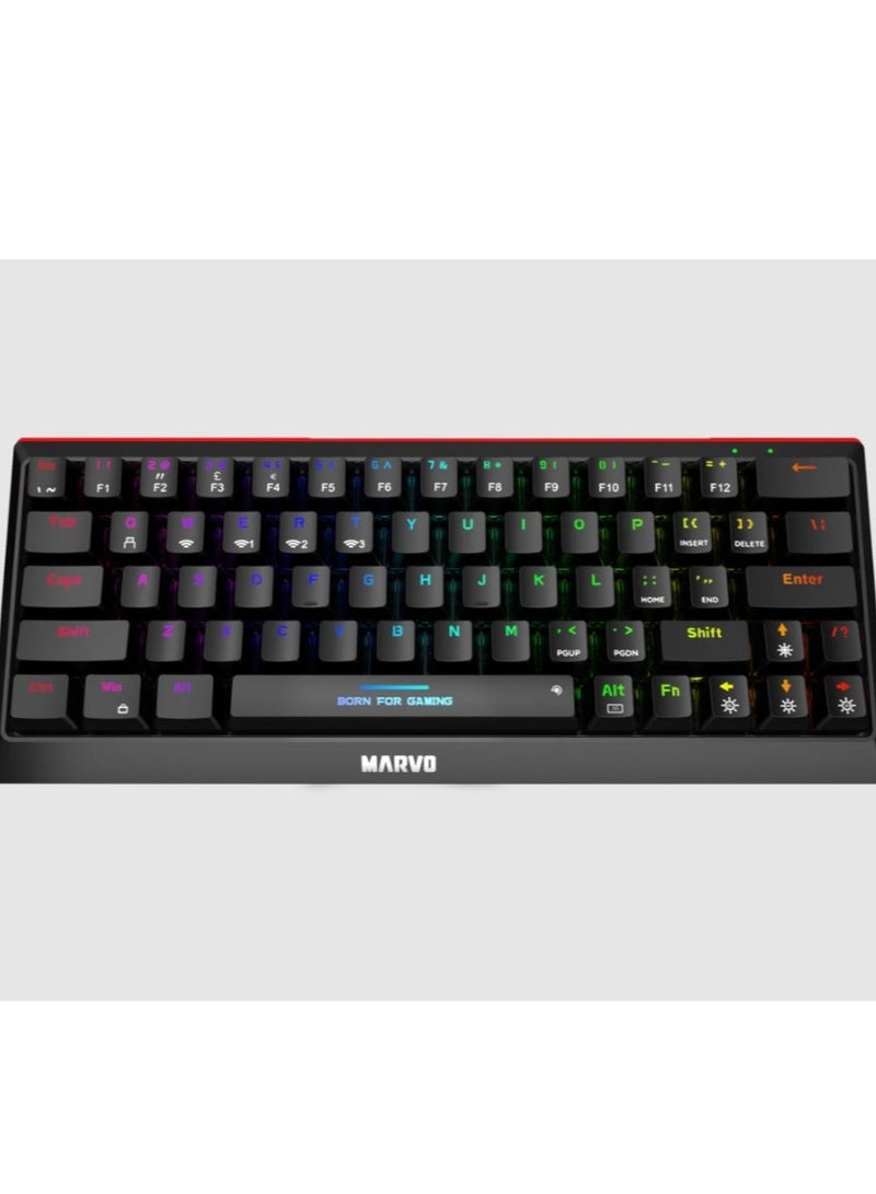 MARVO KG962W EN-B Wireless Gaming Keyboard with Detachable USB Type-C Cable - Image 4